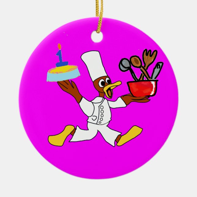 Födelsedag Julgransprydnad Keramik (Framsidan)