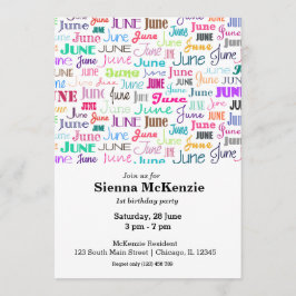 Födelsedag, juni inbjudningar