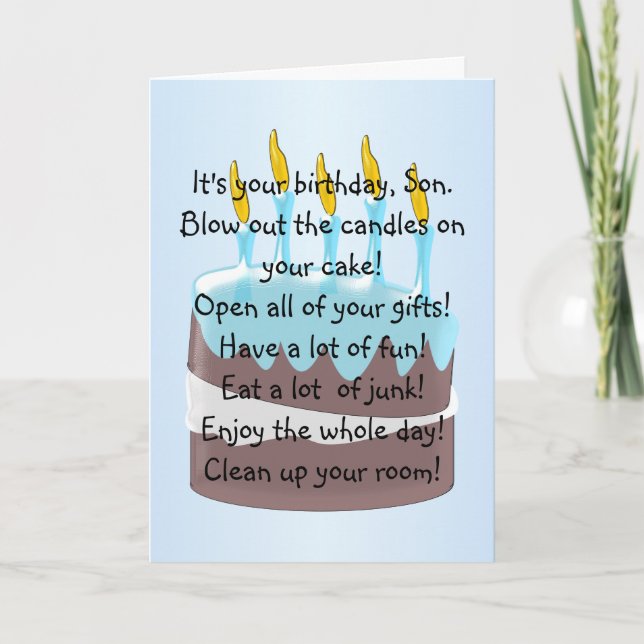 Födelsedag - Kaka-Personligen - födelsedag Kort (Framsida)