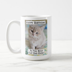 Födelsedag Kat Pappa Best Aldrig Pet Photo Kaffemugg