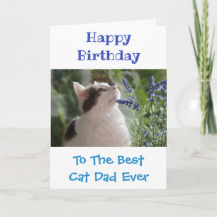 Födelsedag Katt Pappa World's Best Aldrig Pet Phot Kort