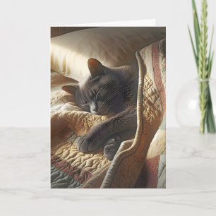 Födelsedag Katt under en höft Kort