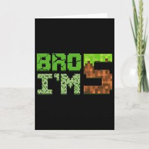 Födelsedag Kids 5:e födelsedag 5 år gammal Gamer P Kort