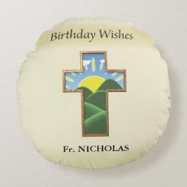 Födelsedag Kor Priest Personlig Rund Kudde