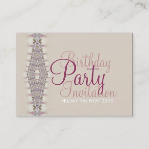 Födelsedag + Kort för tillfällenpartyinbjudan