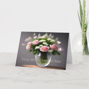 Födelsedag kort för vacker syster Ro i Vas