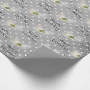 Födelsedag kosmos Flowers på Polka dots Presentpapper