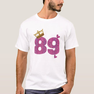 Födelsedag Krona 89 år gammal bd T Shirt