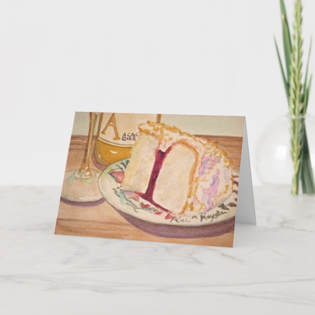 Födelsedag kummel och Vin Kort (Framsida)