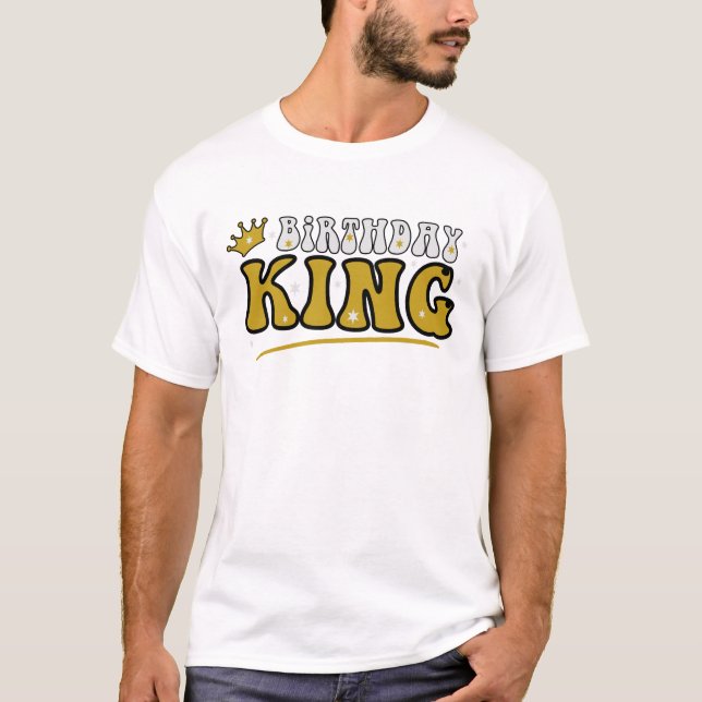 Födelsedag Kung T Shirt (Framsida)
