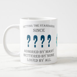 Födelsedag Lägg till år Namn-datum som alla Pappa  Jumbo Mugg