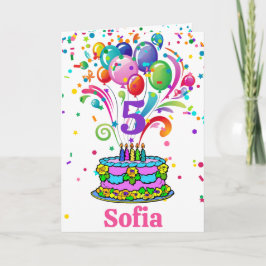 Födelsedag Lägg till barns Anpassningsbar för Namn Kort