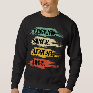 Födelsedag Legendary sedan augusti 1962 Retro Lång Ärmad Tröja