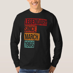 Födelsedag Legendary sedan mars 1966 T Shirt