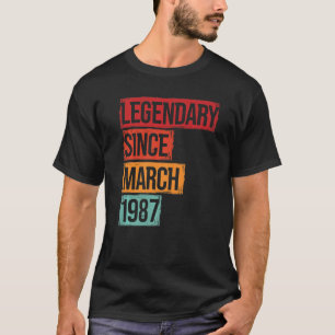 Födelsedag Legendary sedan mars 1987 T Shirt