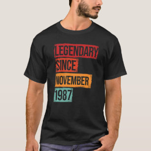 Födelsedag Legendary sedan november 1987 T Shirt