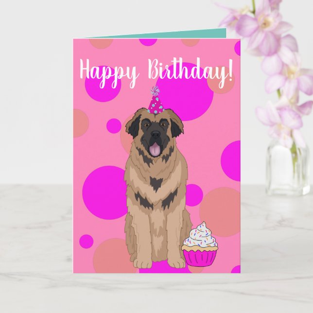 Födelsedag Leonberger-kort Kort (Orkide)