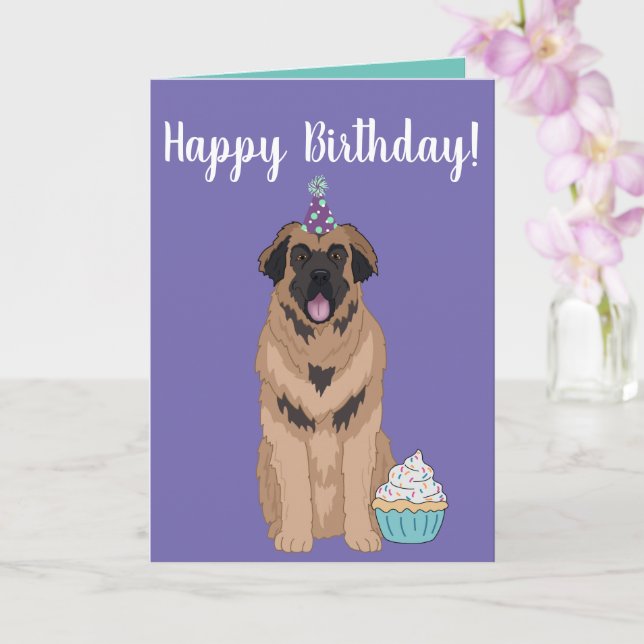 Födelsedag Leonberger-kort Kort (Orkide)