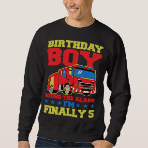 Födelsedag Ljud Alarm jag är 5 år gammal Lång Ärmad Tröja