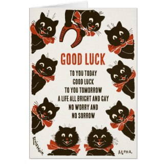 Födelsedag Louis Wain Lycka till-katter CC0166-kor Hälsningskort