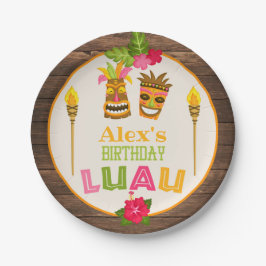 Födelsedag Luau - Papper Platt - pojke