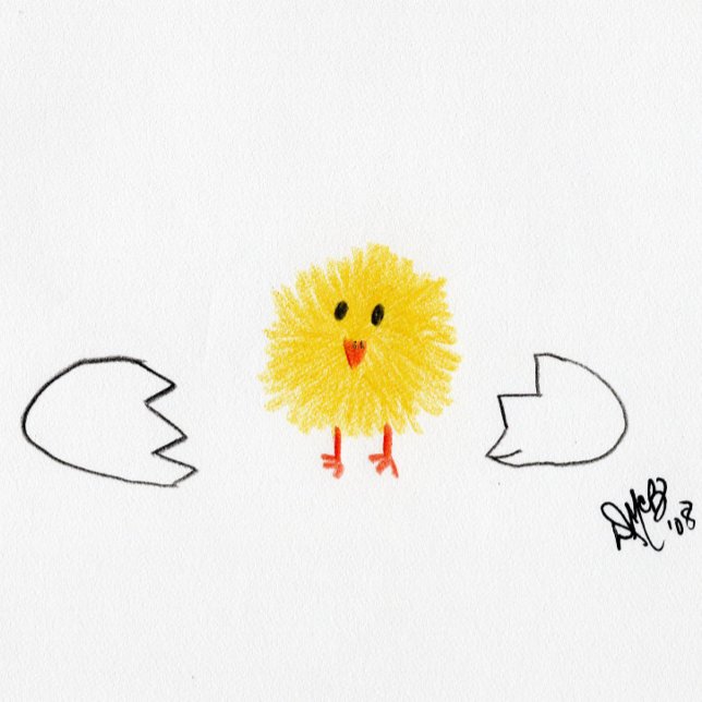 Födelsedag - Lycklig-kläckningsdag (Chick) Kort (Skapare uppladdad)