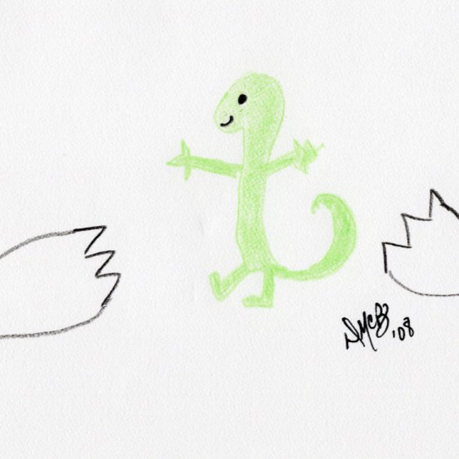 Födelsedag - Lycklig-kläckningsdag (ödla) kort (Skapare uppladdad)