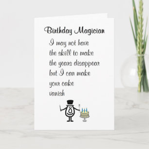 Födelsedag Magician A Funny Grattis på födelsedage Kort