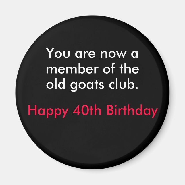 födelsedag magnet (Framsidan)