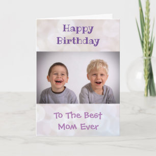 Födelsedag Mamma World's Best Aldrig Kids Photo Kort