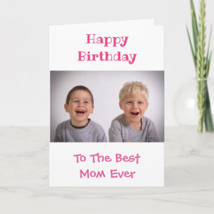 Födelsedag Mamma World's Best Aldrig Kids Photo Kort