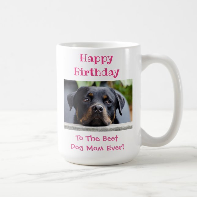 Födelsedag Mamma World's Best Aldrig Pet Photo Kaffemugg (Höger)