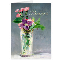 Födelsedag Manet Carnations och Clematis CC1239-ko