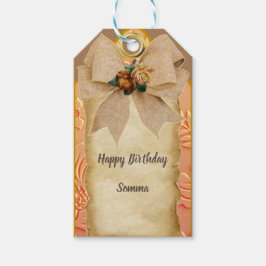 Födelsedag Märkre med Land-utseende Presentetikett