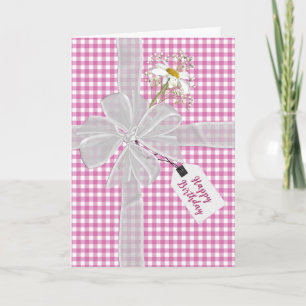 Födelsedag med Daisy på Gingham Kort