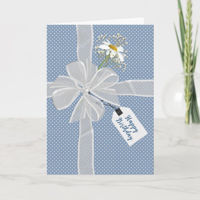 Födelsedag med Daisy på Gingham Kort (Framsida)