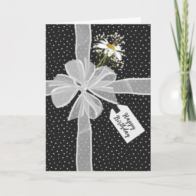 Födelsedag med Daisy på punkter Kort (Framsida)