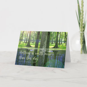 Födelsedag med Goethe Quote Sunlight och Skogen Kort