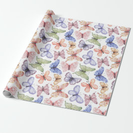 Födelsedag med lila fjäril presentpapper