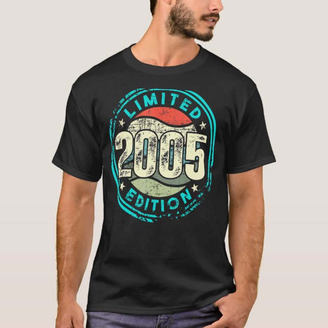 Födelsedag med och född 2005 Vintage T Shirt (Framsida)