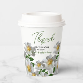 Födelsedag med vit blomma