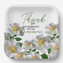 Födelsedag med vit blomma