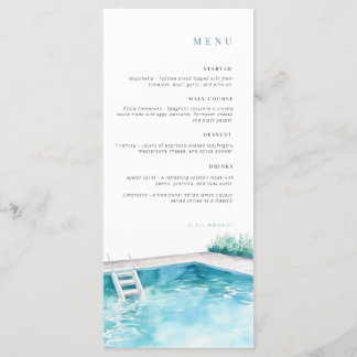 Födelsedag Menu | Menyn Firande | BASSÄNG PARTY Meny