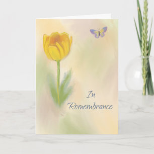 Födelsedag Minnesnjutning av vattenfärgsblomma Flo Kort