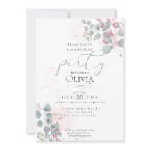 FÖDELSEDAG | Modern vattenfärg Eucalyptus Foliage