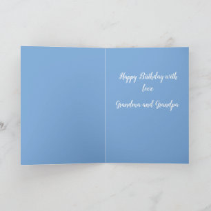 Födelsedag Moose Whimsical Blue Kort