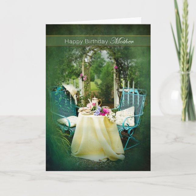 FÖDELSEDAG - MOR - ENGELSK STUGATRÄDGÅRD KORT (Framsida)