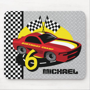 Födelsedag Mousepad för 6e för tävlingbil Musmatta
