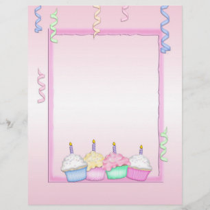 Födelsedag Muffinsar Letterhead