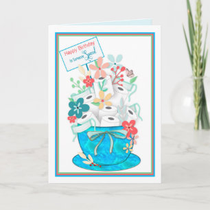 Födelsedag, någon, Covid-19,Papper och blommande o Kort